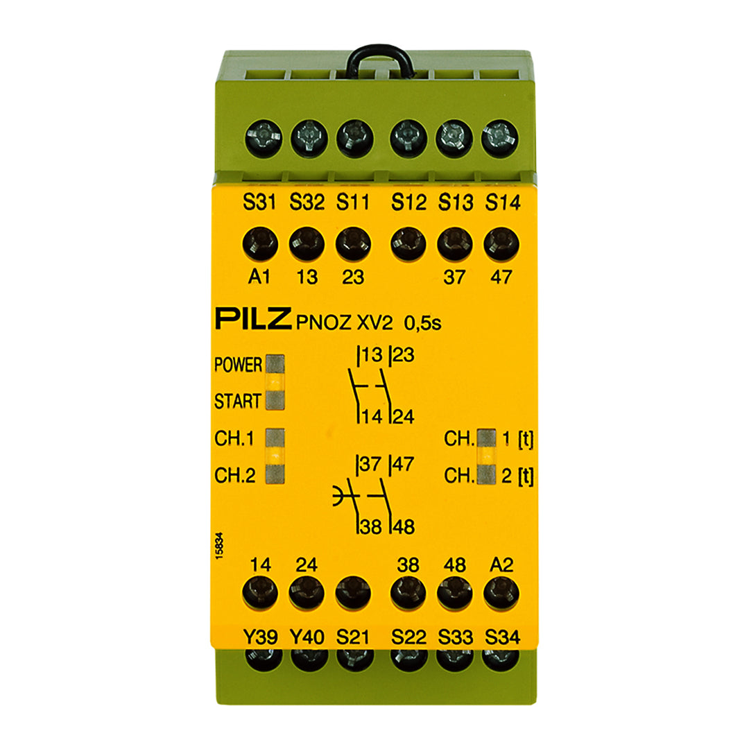 Safety Relays PILZ เซฟตี้ รีเลย์ PNOZ XV2 0.5/24VDC 2n/o 2n/o fix code 774504