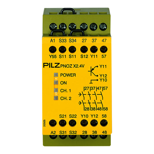 Safety Relays PILZ เซฟตี้ รีเลย์ PNOZ X2.4V 1/24VDC 4n/o 1so fix code 774517