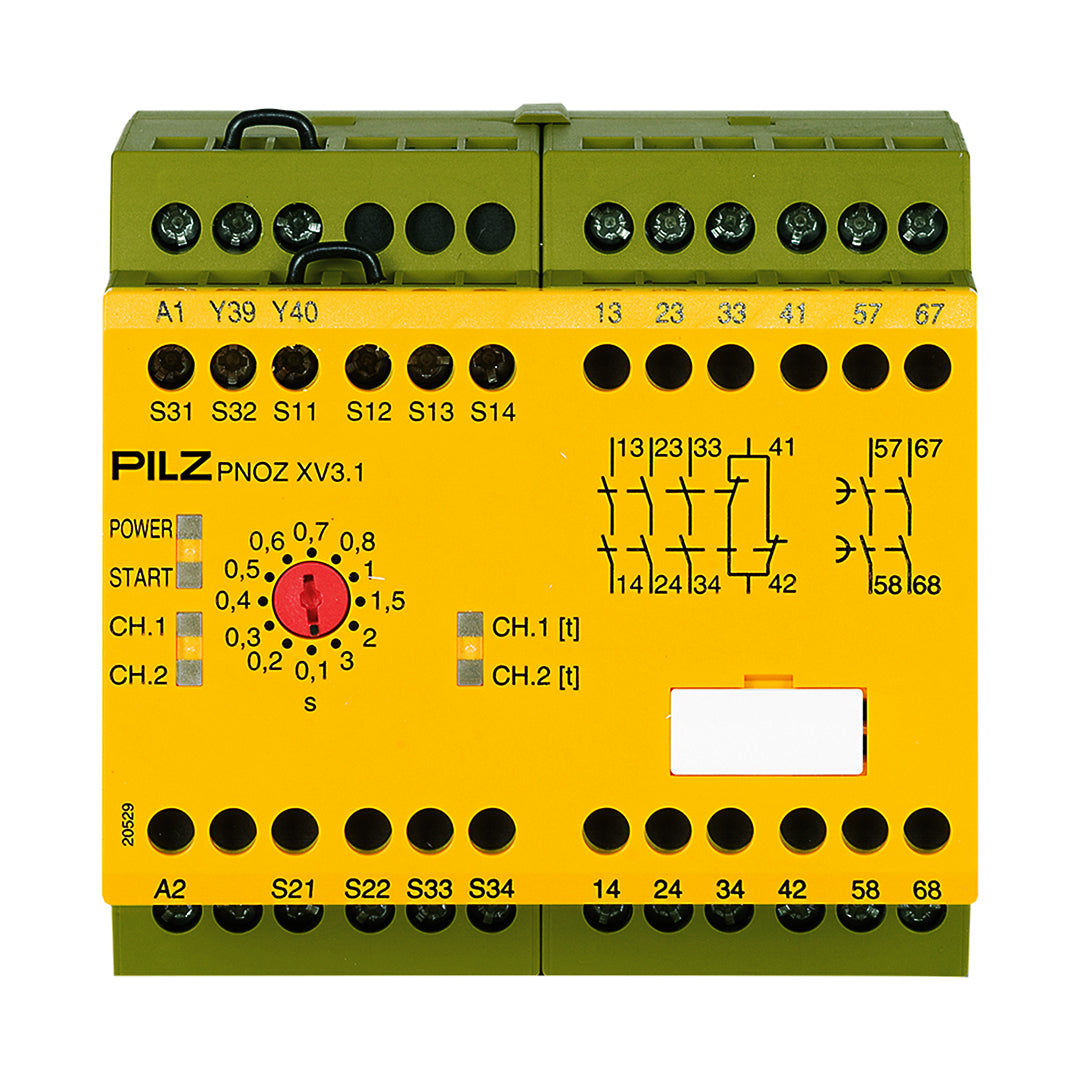 Safety Relays PILZ เซฟตี้ รีเลย์ PNOZ XV3.1 3/24VDC 3n/o 1n/c 2n/o t code 774532
