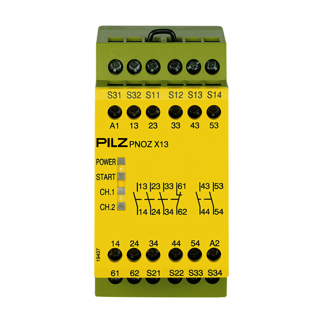 Safety Relays PILZ เซฟตี้ รีเลย์ PNOZ X13 24VDC 5n/o 1n/c code 774549