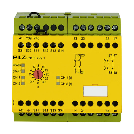 Safety Relays PILZ เซฟตี้ รีเลย์ PNOZ XV2.1 30/24-240VACDC 2n/o 2n/o t code 774550
