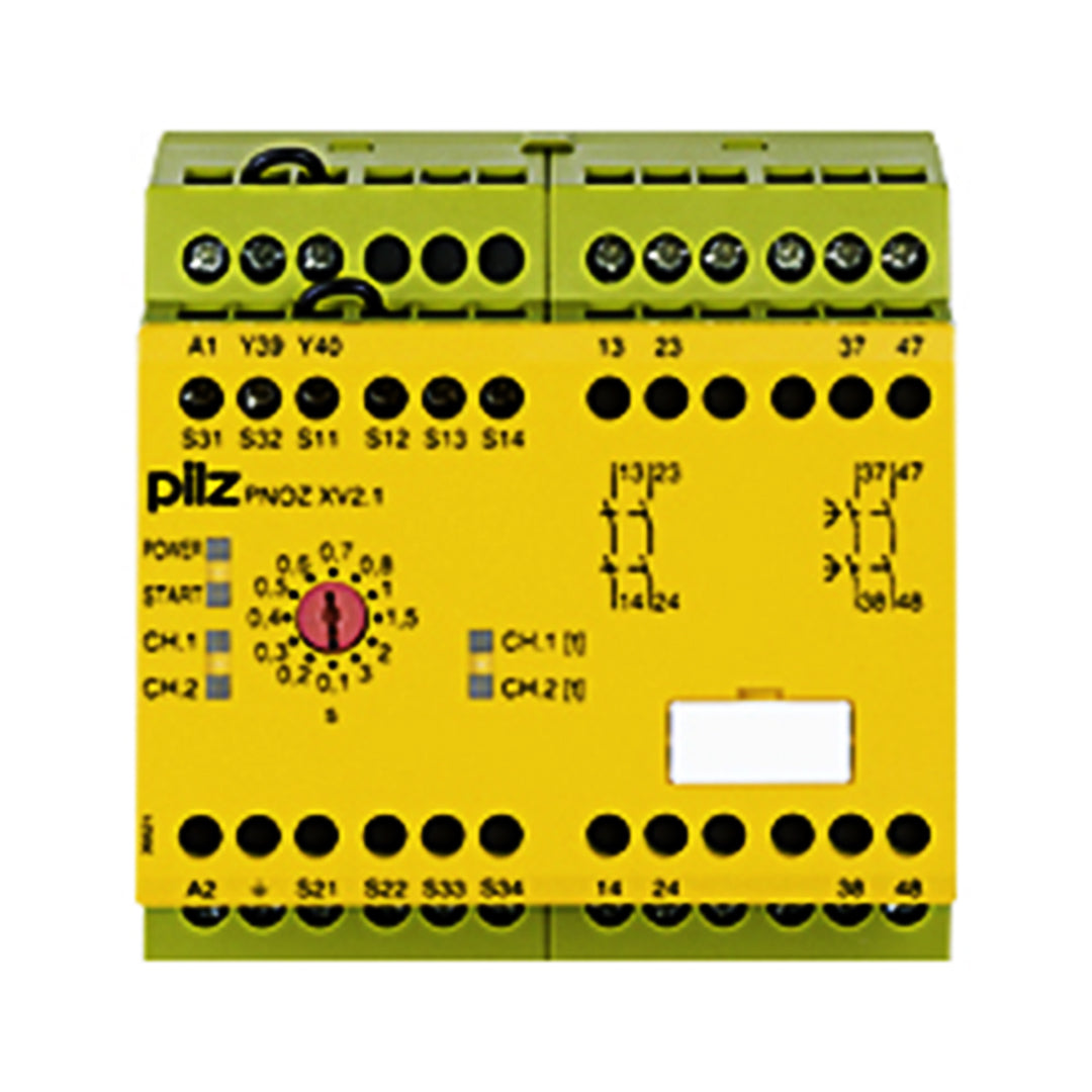 Safety Relays PILZ เซฟตี้ รีเลย์ PNOZ XV2.1 3/24-240VACDC 2n/o 2n/o t code 774552