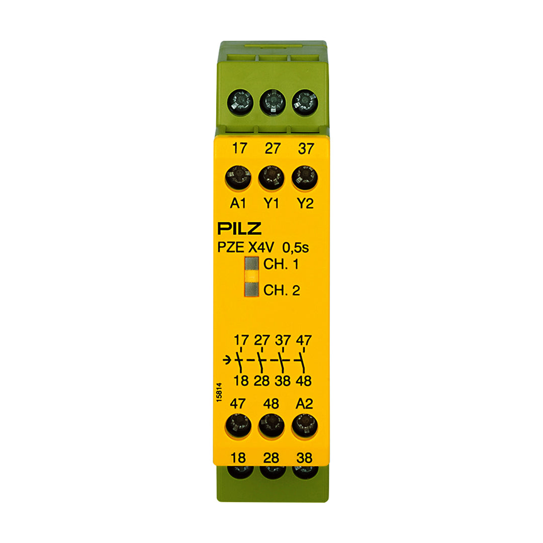 Safety Relays PILZ เซฟตี้ รีเลย์ PZE X4V 0,5/24VDC 4n/o fix code 774580