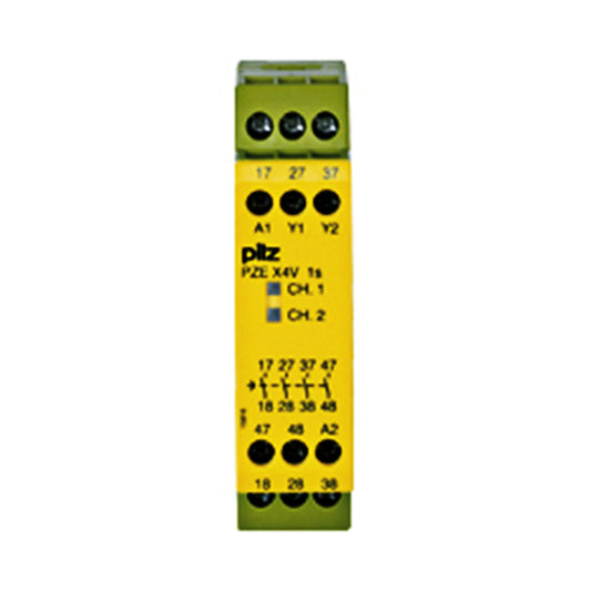 Safety Relays PILZ เซฟตี้ รีเลย์ PZE X4V 1/24VDC 4n/o fix code 774581