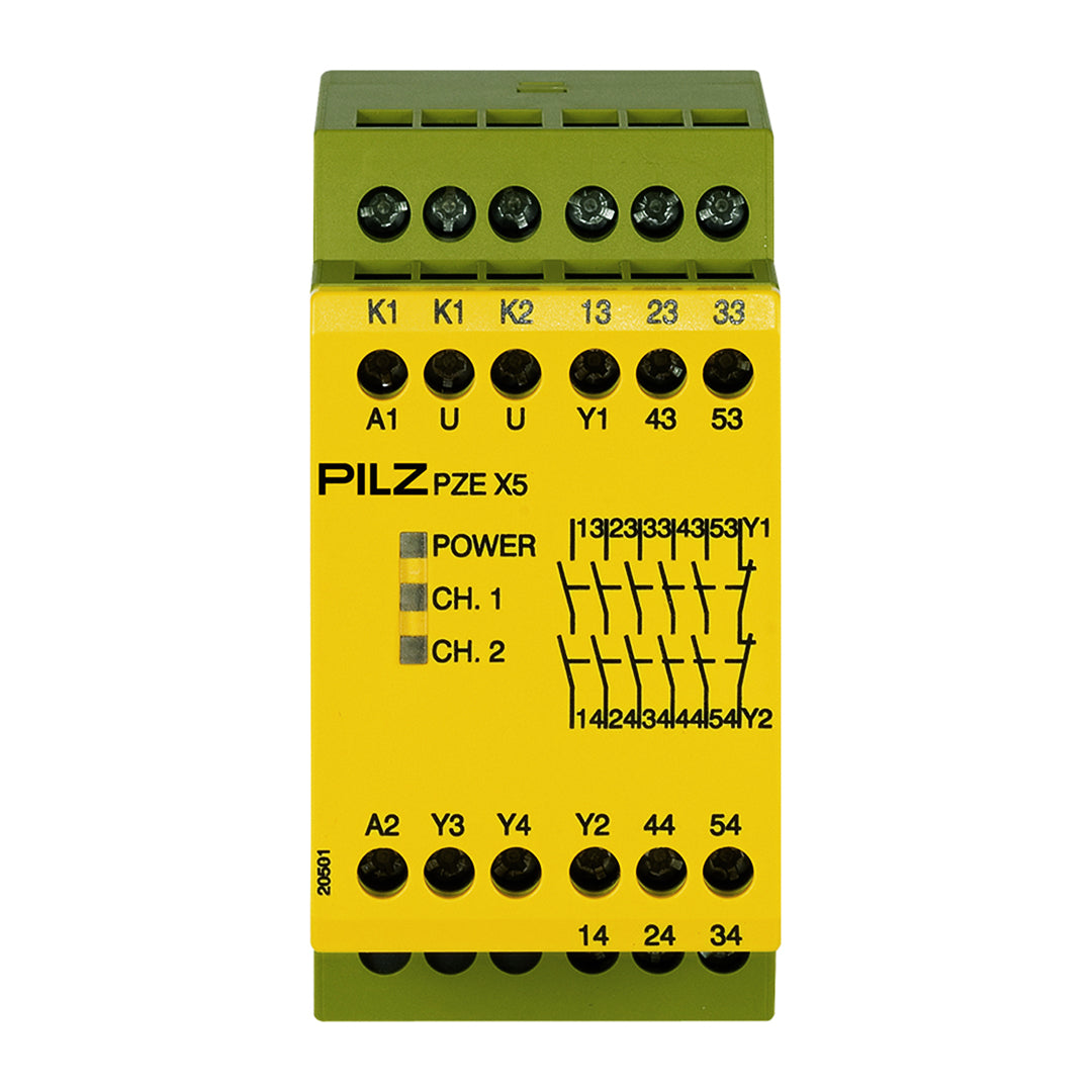 Safety Relays PILZ เซฟตี้ รีเลย์ PZE X5 24VDC 5n/o code 774595