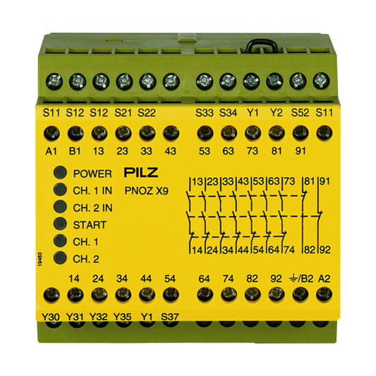 Safety Relays PILZ เซฟตี้ รีเลย์ PNOZ X9 200-230VAC 24VDC 7n/o 2n/c 2so code 774606