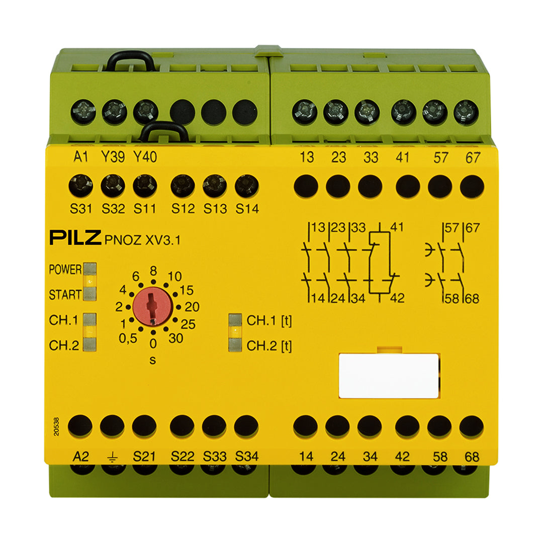 Safety Relays PILZ เซฟตี้ รีเลย์ PNOZ XV3.1 30/24-240VACDC 3no 1nc 2no t code 774610