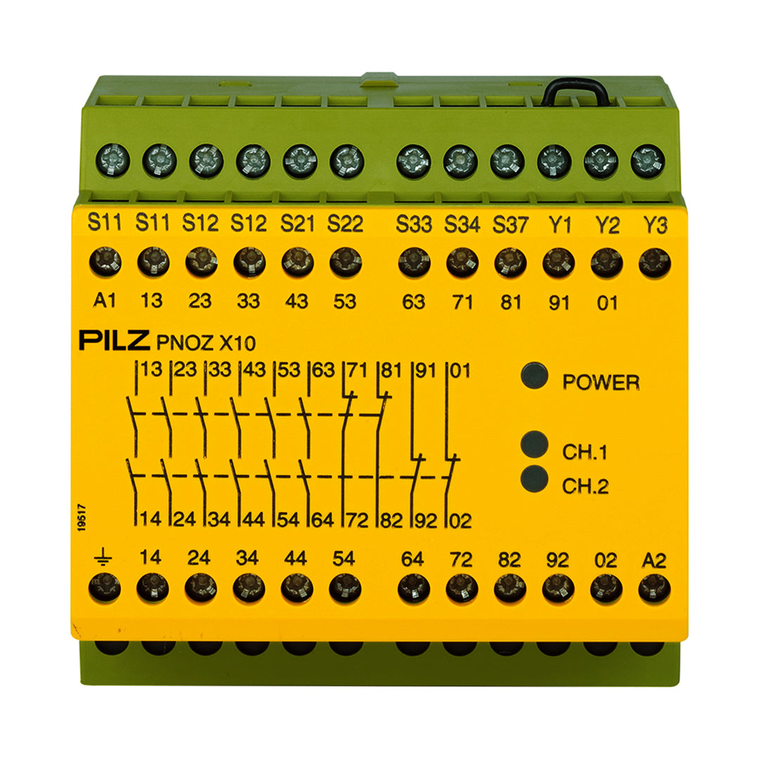 Safety Relays PILZ เซฟตี้ รีเลย์ PNOZ X10 230-240VAC 6n/o 4n/c 3LED code 774706