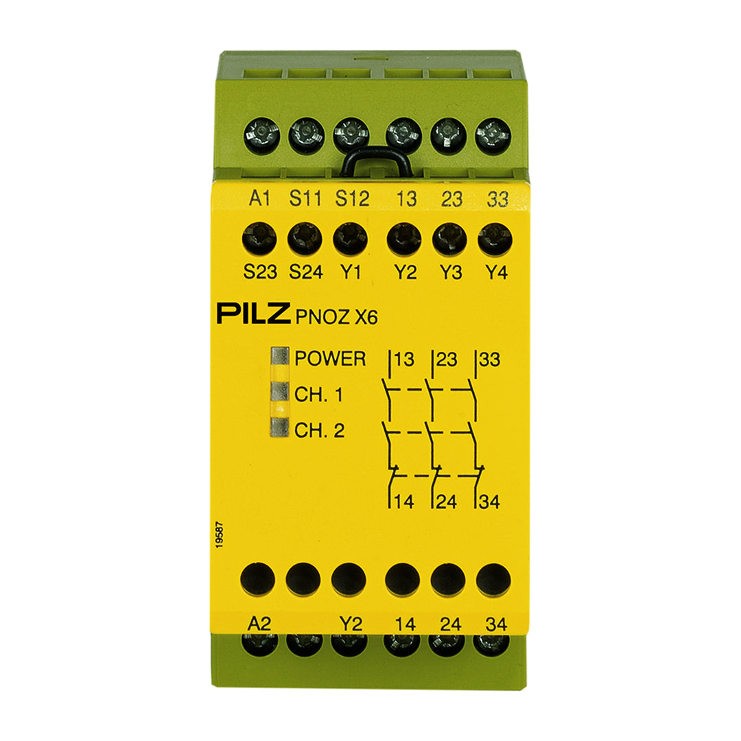 Safety Relays PILZ เซฟตี้ รีเลย์ PNOZ X6 24VAC 24VDC 3n/o code 774729