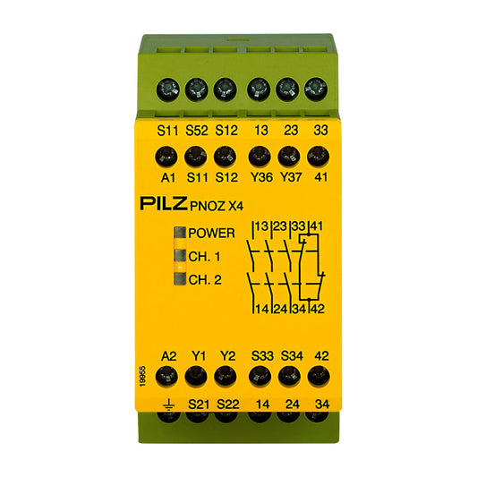 Safety Relays PILZ เซฟตี้ รีเลย์ PNOZ X4 110VAC 3n/o 1n/c code 774734