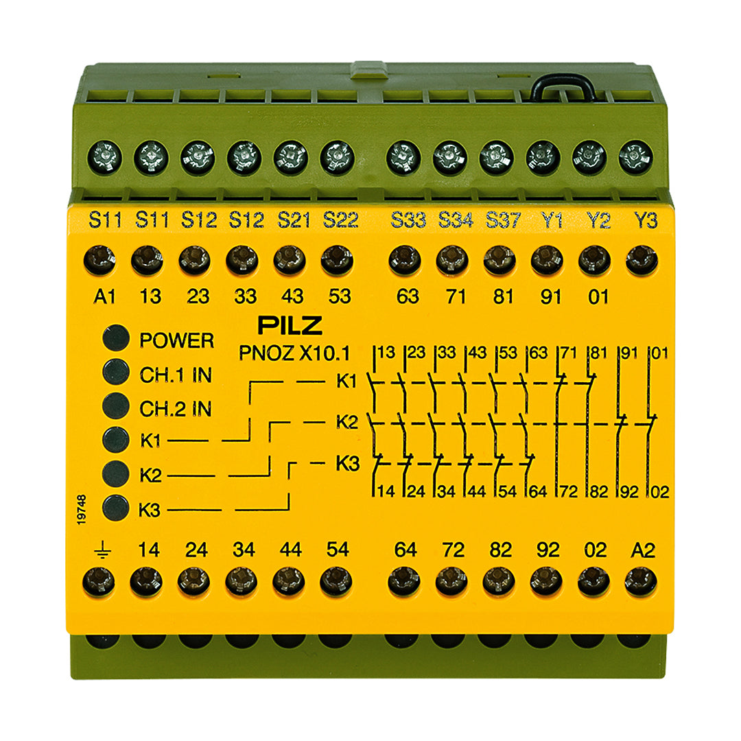 Safety Relays PILZ เซฟตี้ รีเลย์ PNOZ X10.1 230-240VAC 6n/o 4n/c 6LED code 774746