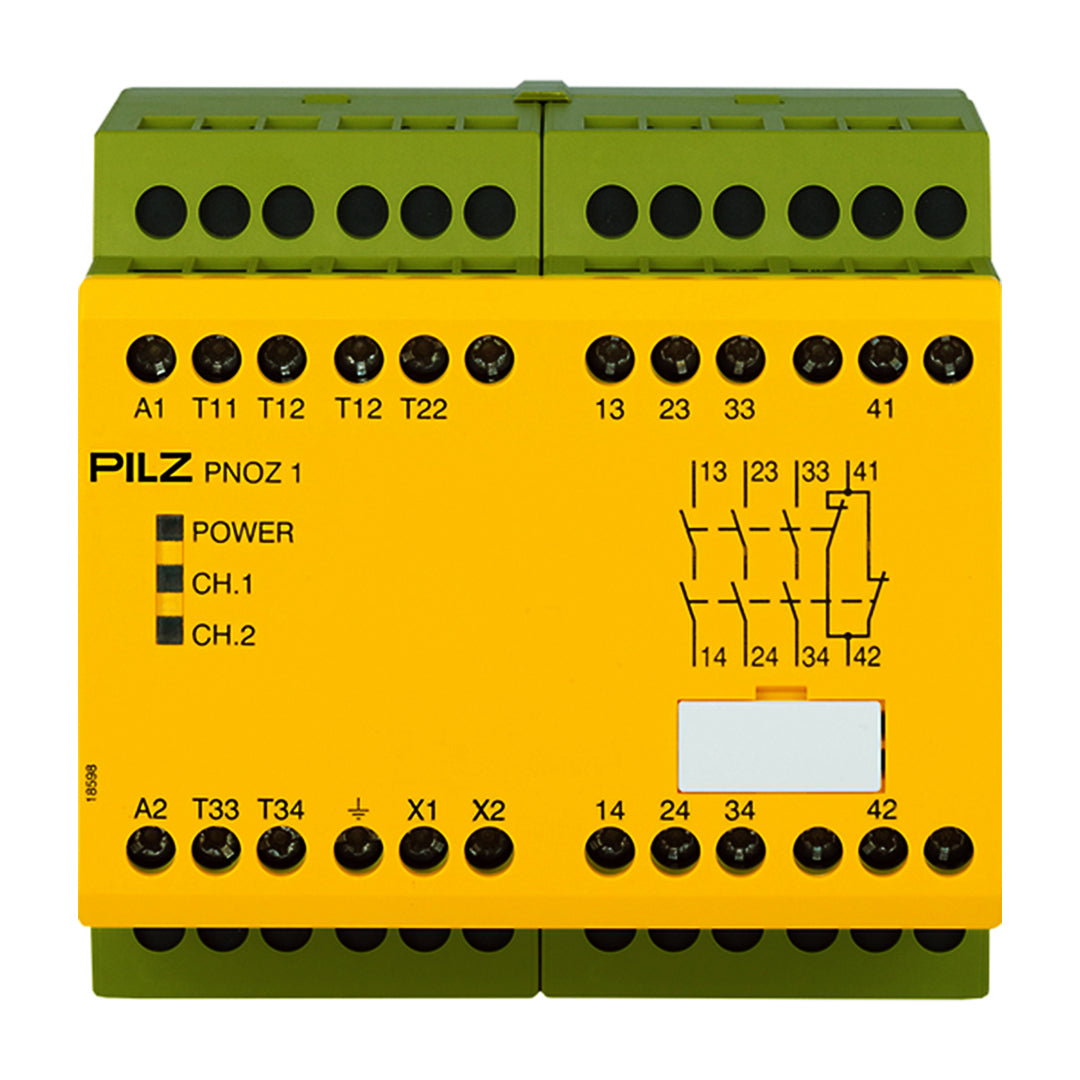 Safety Relays PILZ เซฟตี้ รีเลย์ PNOZ 1 110-120VAC  3n/o 1n/c code 775630