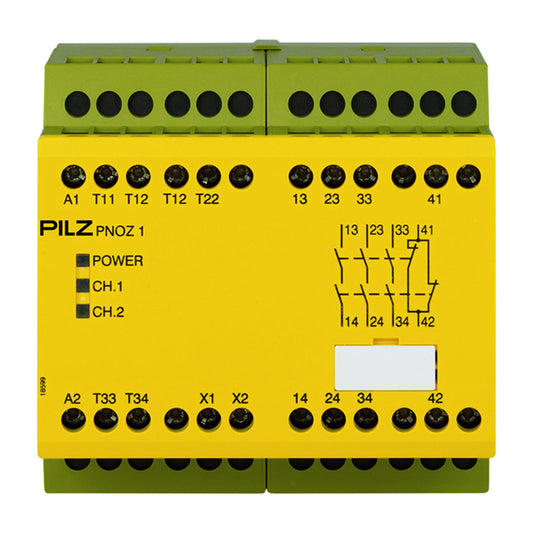 Safety Relays PILZ เซฟตี้ รีเลย์ PNOZ 1 24VDC  3n/o 1n/c code 775695