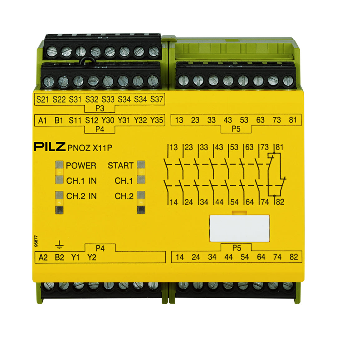 Safety Relays PILZ เซฟตี้ รีเลย์ PNOZ X11P 24VAC 24VDC 7n/o 1n/c 2so code 777080
