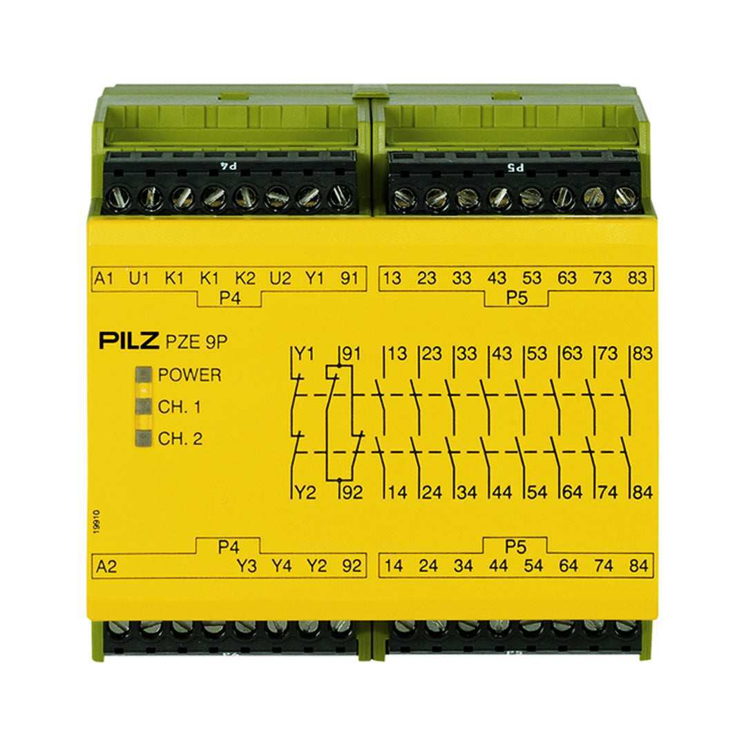 Safety Relays PILZ เซฟตี้ รีเลย์ PZE 9P 24VACDC 8n/o 1n/c code 777140