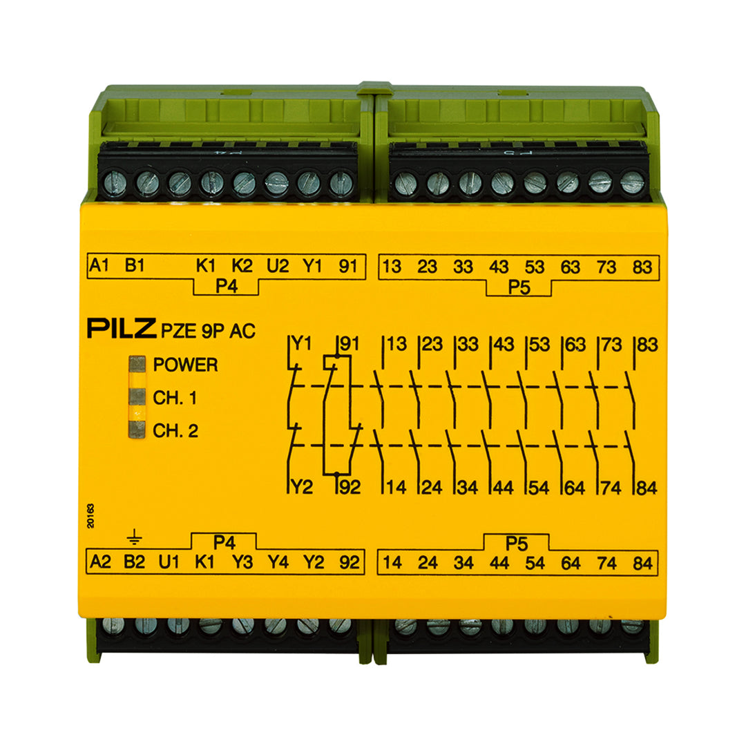 Safety Relays PILZ เซฟตี้ รีเลย์ PZE 9P 24VACDC 24-240VACDC 8n/o 1n/c code 777148