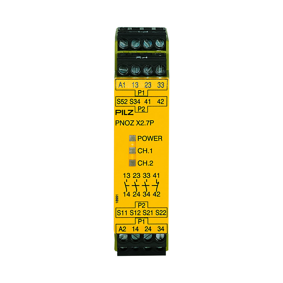 Safety Relays PILZ เซฟตี้ รีเลย์ PNOZ X2.7P 24VACDC 3n/o 1n/c code 777305