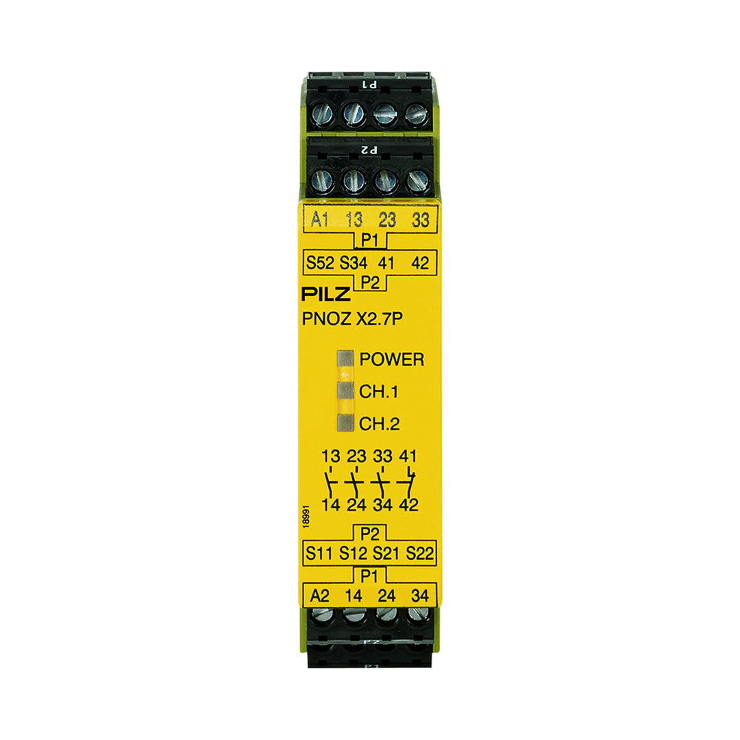 Safety Relays PILZ เซฟตี้ รีเลย์ PNOZ X2.7P 24-240VAC/DC 3n/o 1n/c code 777306