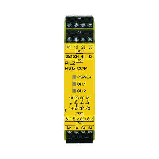 Safety Relays PILZ เซฟตี้ รีเลย์ PNOZ X2.7P 24-240VAC/DC 3n/o 1n/c code 777306