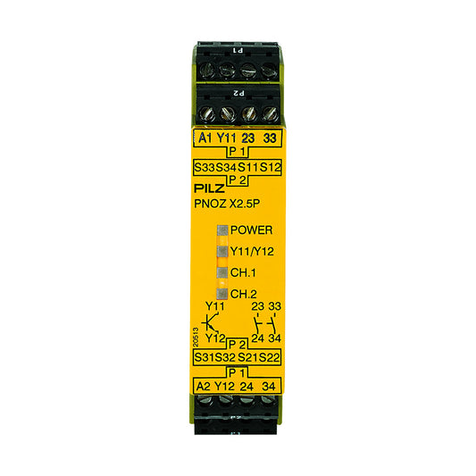 Safety Relays PILZ เซฟตี้ รีเลย์ PNOZ X2.5P 24VDC 2n/o 1so code 777308
