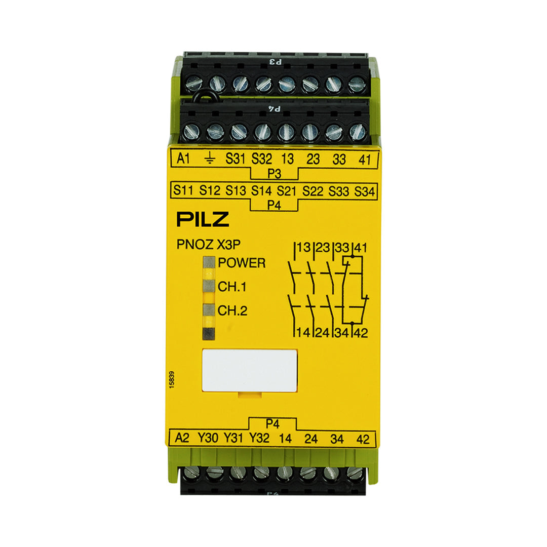 Safety Relays PILZ เซฟตี้ รีเลย์ PNOZ X3P 24-240VACDC 3n/o 1n/c 1so ...