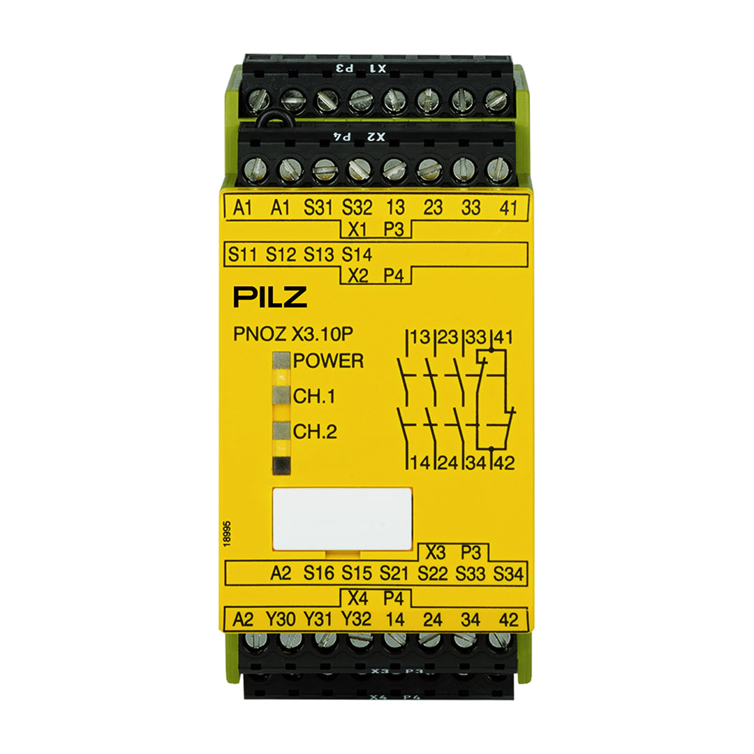 Safety Relays PILZ เซฟตี้ รีเลย์ PNOZ X3.10P  24VACDC 3n/o 1n/c 1so code 777314