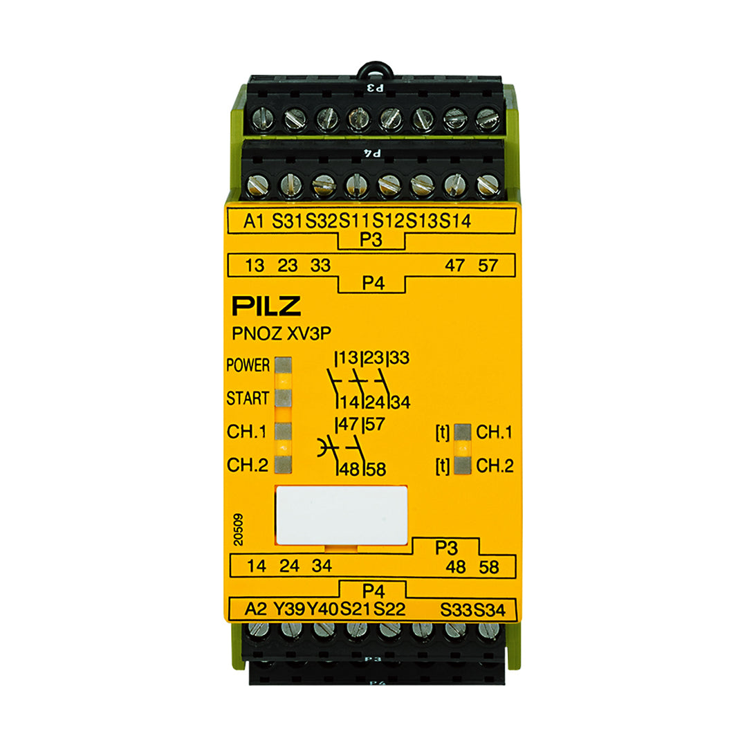 Safety Relays PILZ เซฟตี้ รีเลย์ PNOZ XV3P 0.5/24VDC 3n/o 2n/o t fix code 777514