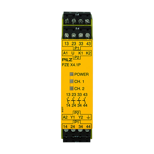 Safety Relays PILZ เซฟตี้ รีเลย์ PZE X4.1P 24-240VAC/DC 4n/o code 777588
