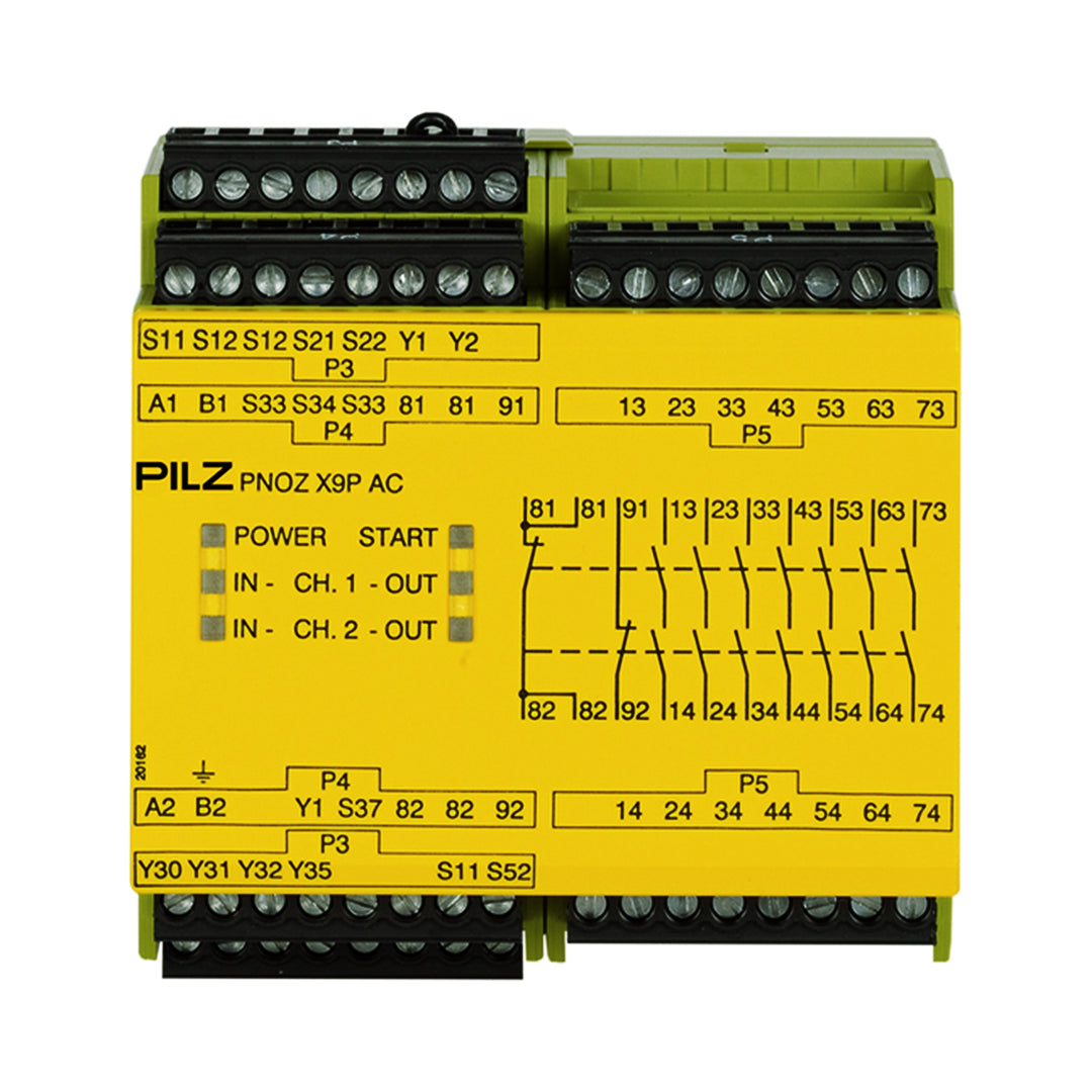 Safety Relays PILZ เซฟตี้ รีเลย์ PNOZ X9P 24DC 24-240VACDC 7no 2nc 2so code 777606