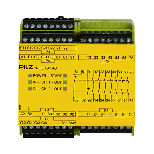 Safety Relays PILZ เซฟตี้ รีเลย์ PNOZ X9P 24DC 24-240VACDC 7no 2nc 2so code 777606