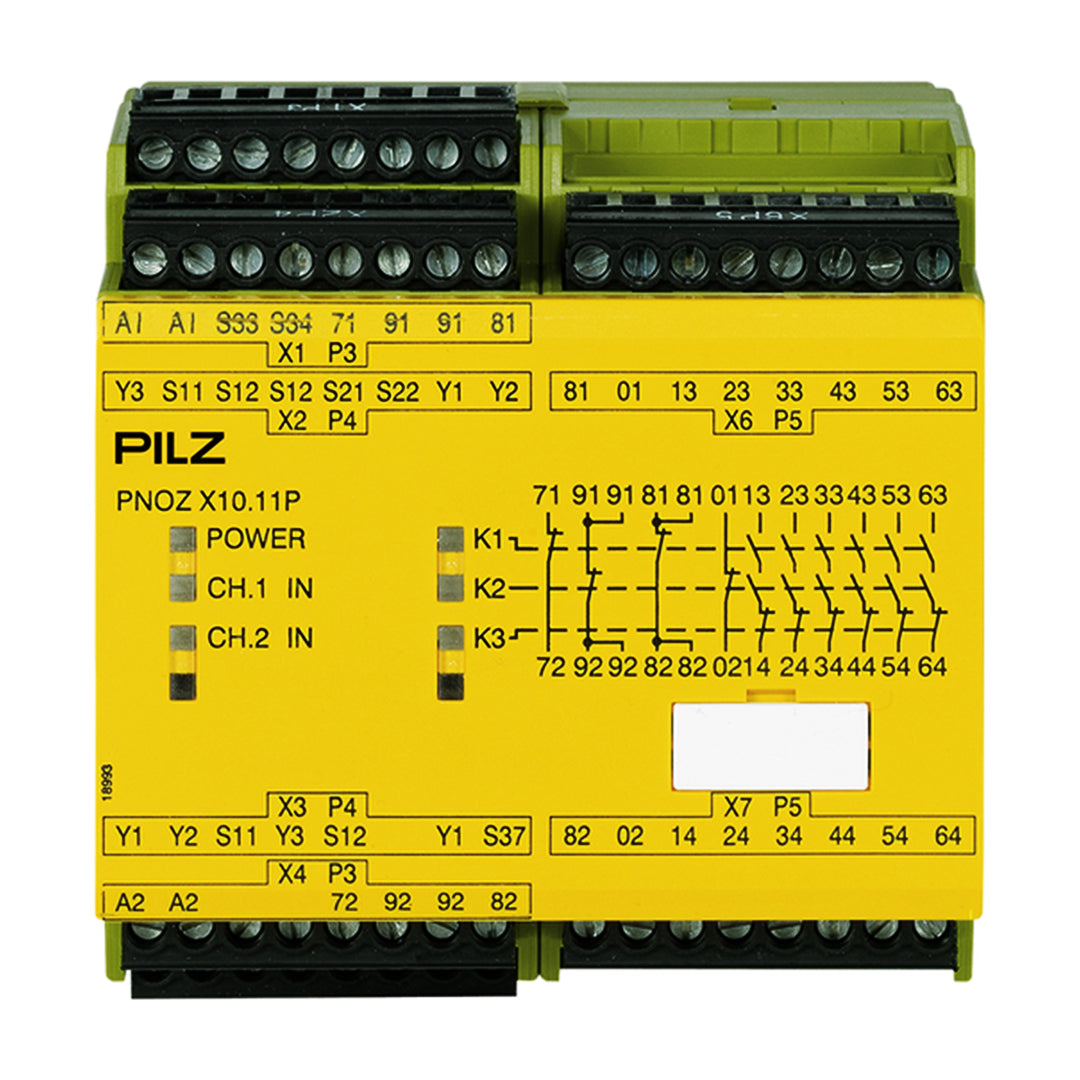 Safety Relays PILZ เซฟตี้ รีเลย์ PNOZ X10.11P 24VDC 6n/o 4n/c 6LED code 777750