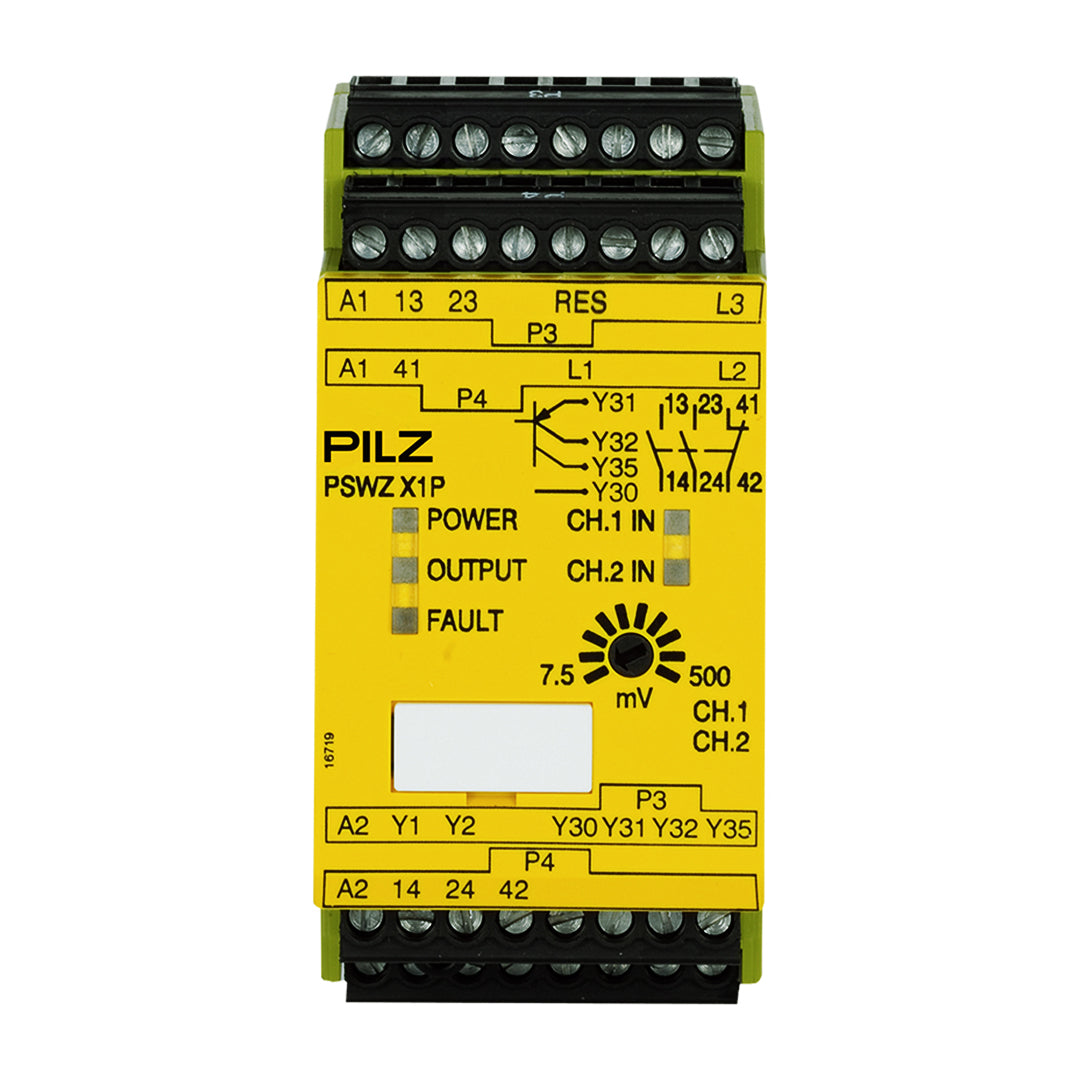 Safety Relays PILZ เซฟตี้ รีเลย์ PSWZ X1P 0,0075-0,5V/24-240VACDC code 777951