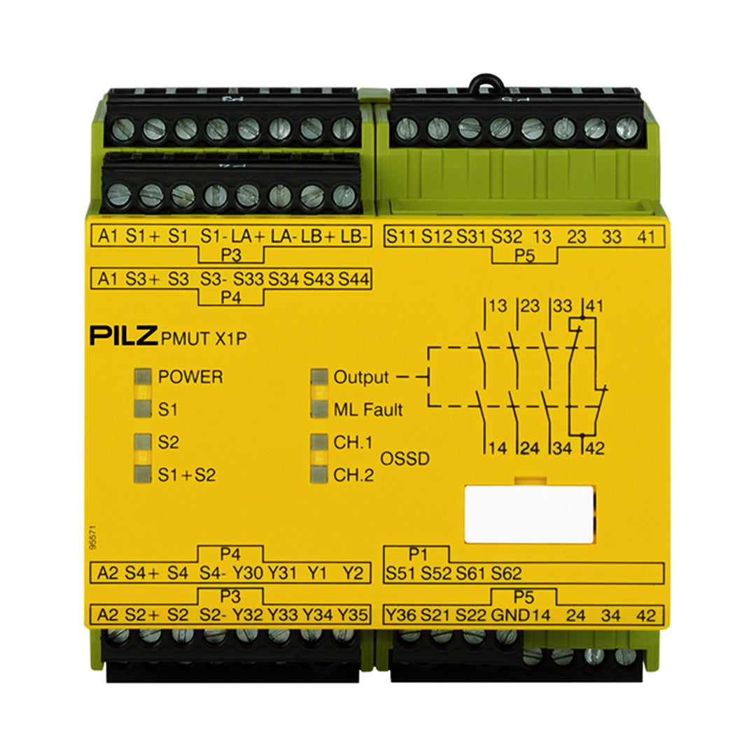 Safety Relays PILZ เซฟตี้ รีเลย์ PMUT X1P 24VDC 3n/o 1n/c 5so code 778010