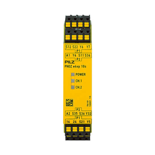 Safety Relays PILZ เซฟตี้ รีเลย์ PNOZ e4vp C 10/24VDC 1so 1so t code 784181