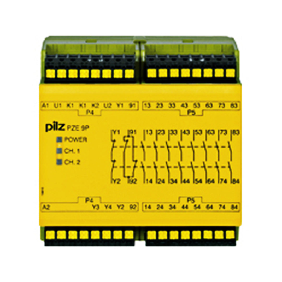 Safety Relays PILZ เซฟตี้ รีเลย์ PZE 9P C 24VACDC 8n/o 1n/c code 787140
