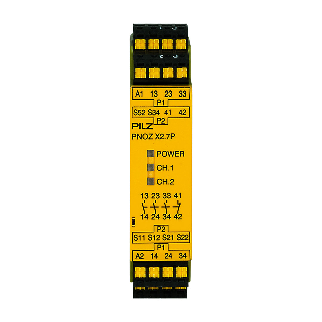 Safety Relays PILZ เซฟตี้ รีเลย์ PNOZ X2.7P C 24VACDC 3n/o 1n/c code 787305