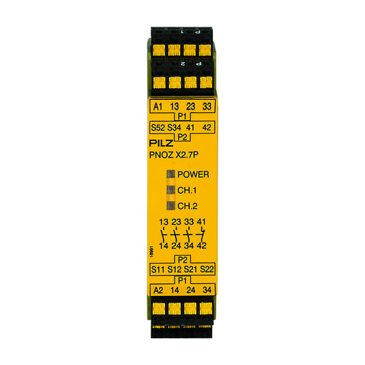 Safety Relays PILZ เซฟตี้ รีเลย์ PNOZ X2.7P C 24VACDC 3n/o 1n/c code 787305