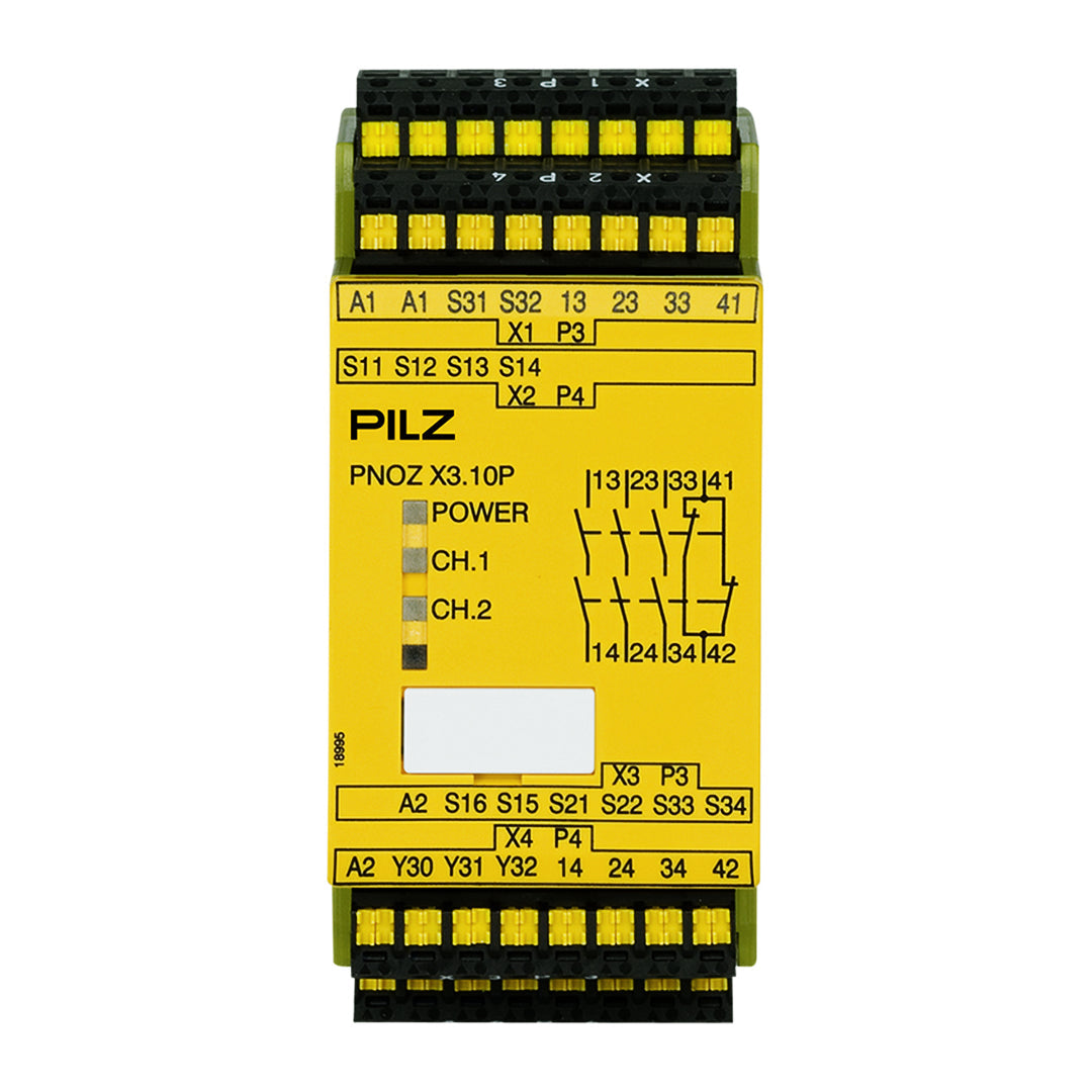 Safety Relays PILZ เซฟตี้ รีเลย์ PNOZ X3.10P  C 24VACDC 3n/o 1n/c 1so code 787314