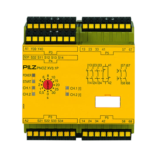 Safety Relays PILZ เซฟตี้ รีเลย์ PNOZ XV3.1P C 30/24VDC 3n/o 1n/c 2n/o t code 787520