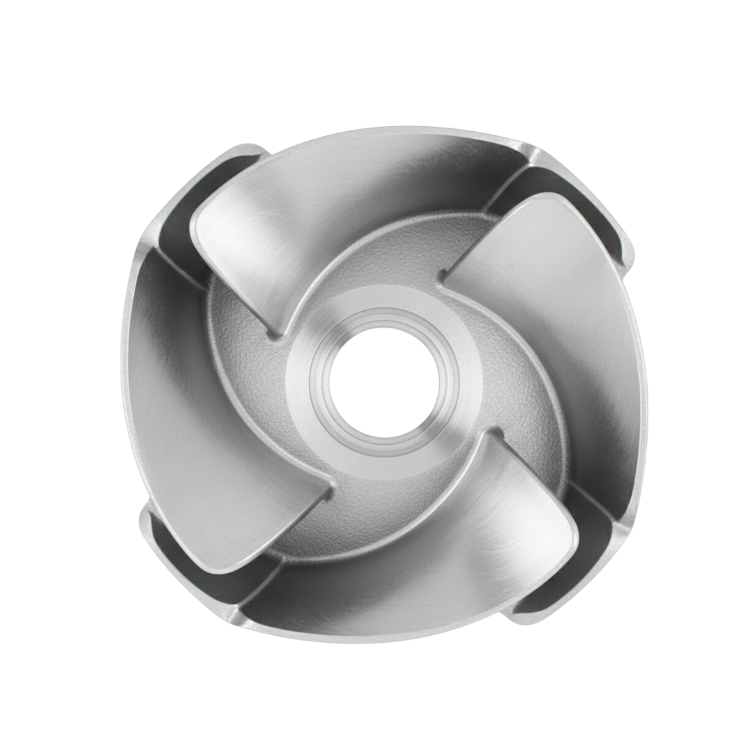 ใบพัดปั๊มน้ำสแตนเลส Impeller ขนาดเส้นผ่าศูนย์กลาง 100 mm. หนา 127 mm. จำนวน 4 ใบพัด