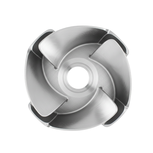 ใบพัดปั๊มน้ำสแตนเลส Impeller ขนาดเส้นผ่าศูนย์กลาง 100 mm. หนา 127 mm. จำนวน 4 ใบพัด