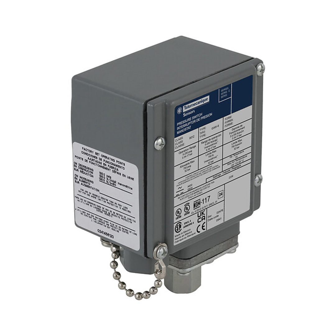 Pressure Sensor & Pressure Switch เซ็นเซอร์วัดความดัน Telemecanique Sensors code 9012GAW5G17