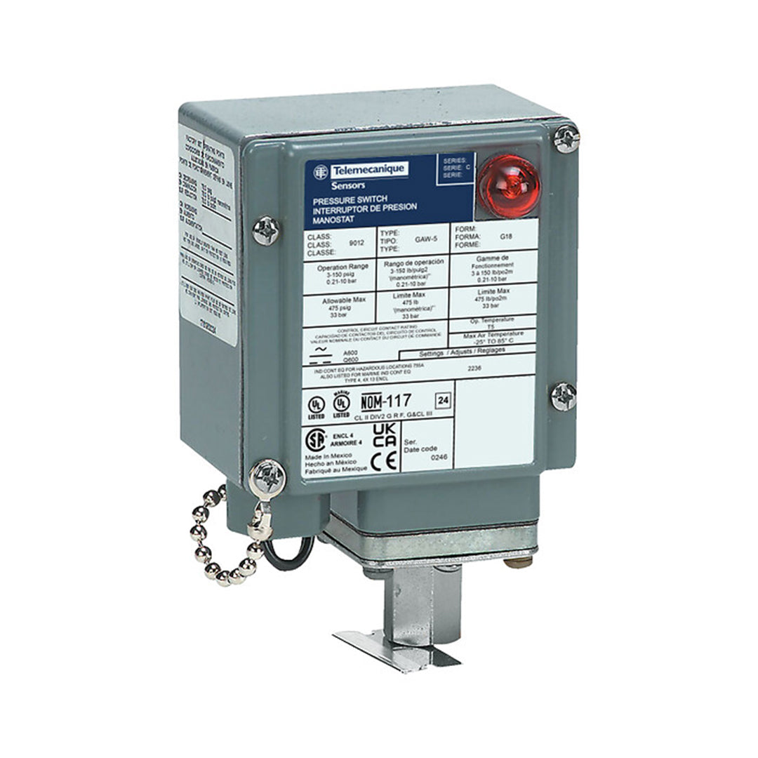 Pressure Sensor & Pressure Switch เซ็นเซอร์วัดความดัน Telemecanique Sensors code 9012GDW6G18