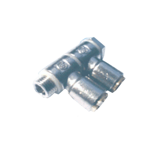 ข้อต่อสั้น 2 ชั้น สวิง (EMF) Shinohawa SL318  ขนาดสายลม 12 มม. ขนาดเกลียว 1/4"