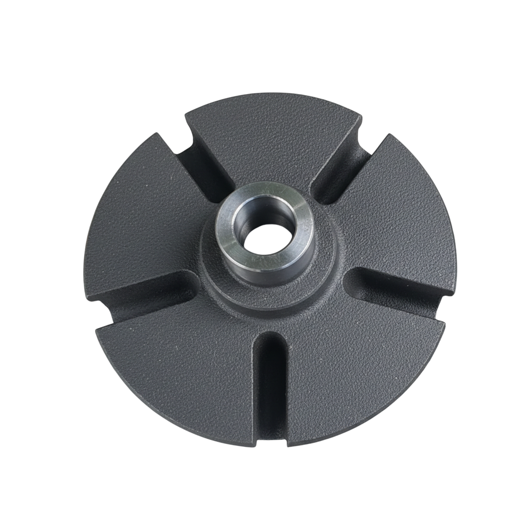 ใบพัดปั๊มน้ำเหล็ก Impeller ขนาดเส้นผ่าศูนย์กลาง 112 mm. หนา 52.2 mm. จำนวน 5 ใบพัด.