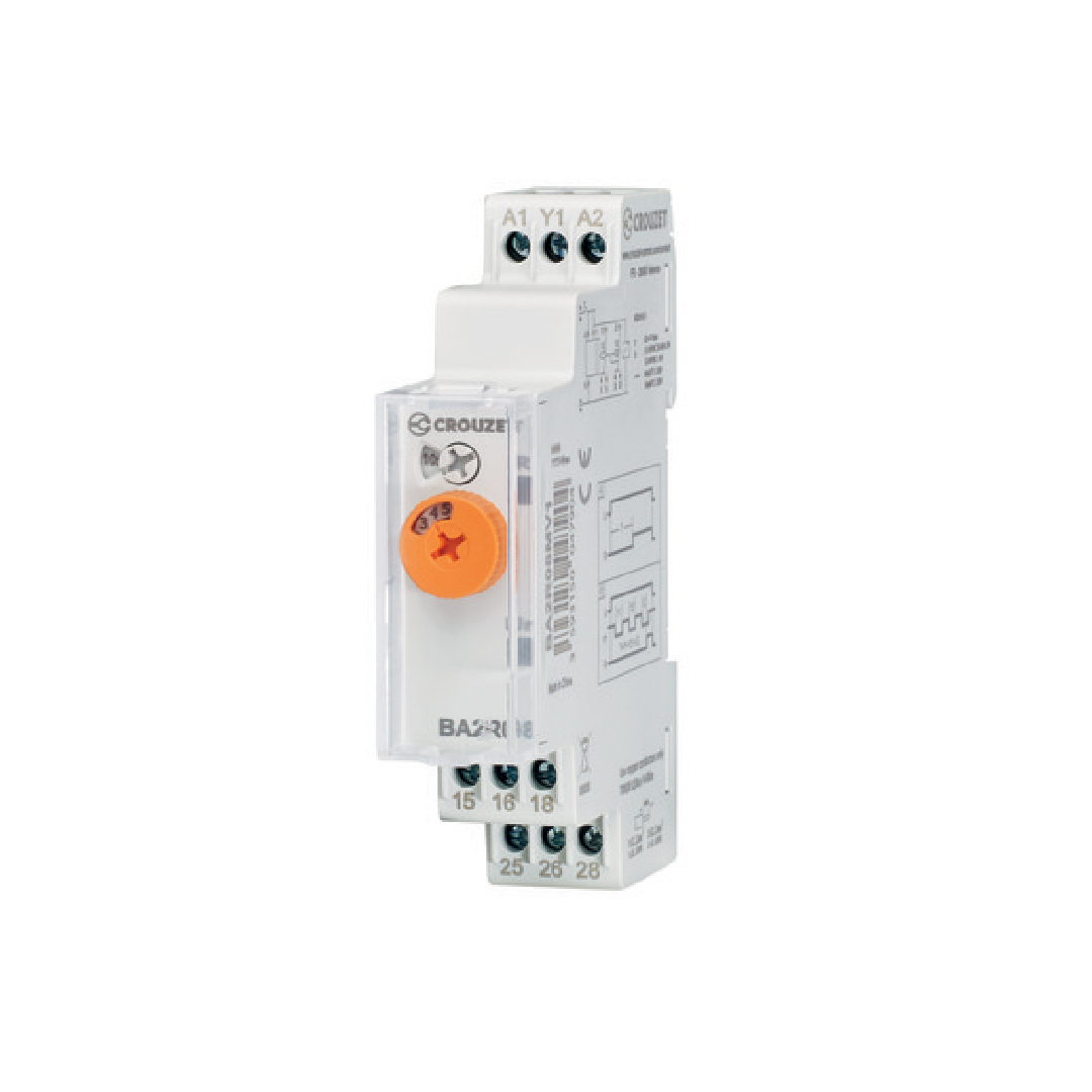 Crouzet BA2R Timer Syrline  17.5 mm - 2 Relays 8A BA2R08MV1