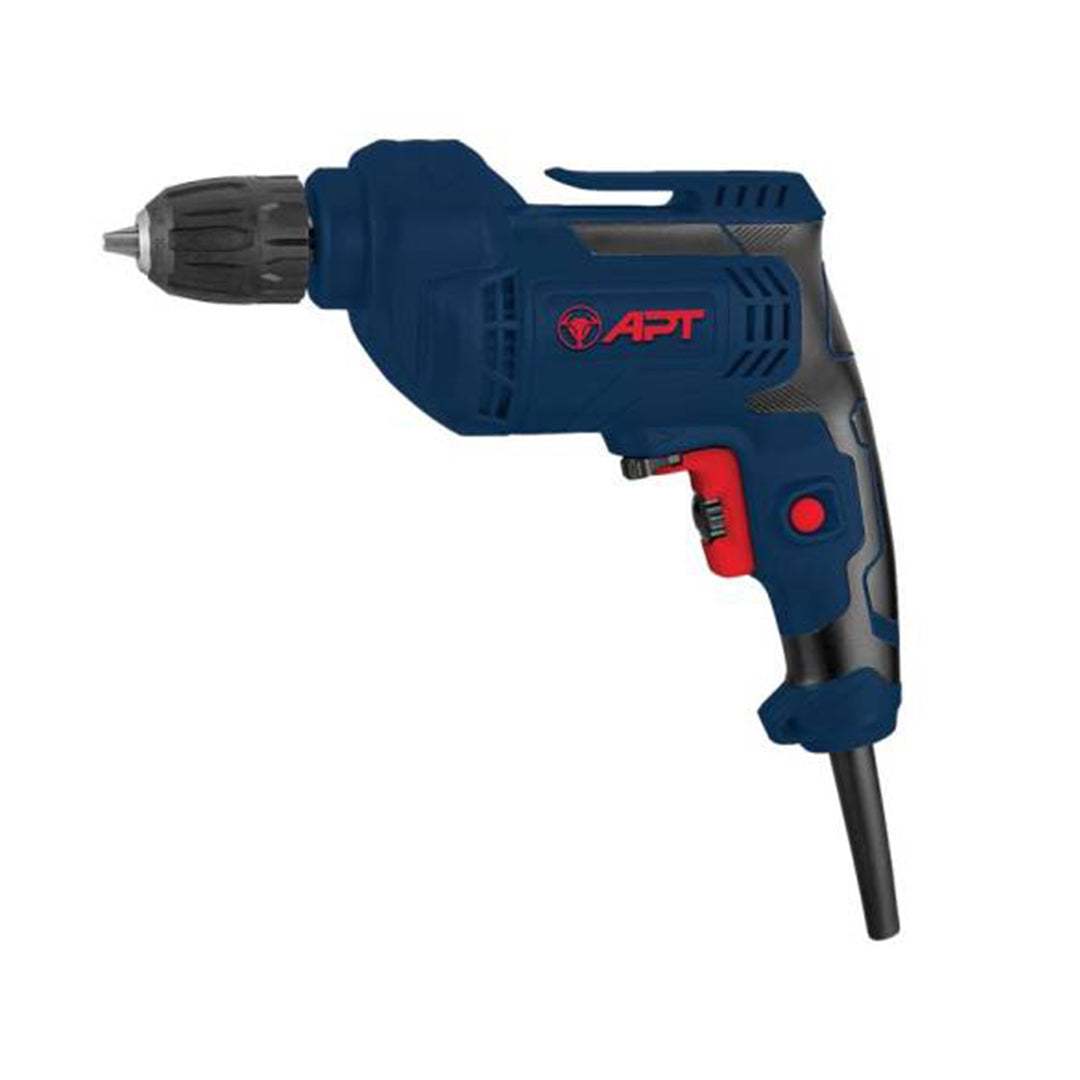 สว่าน Drills APT Electric Drill 10mm Reversible Keyless Chuck 450W code DW01315L