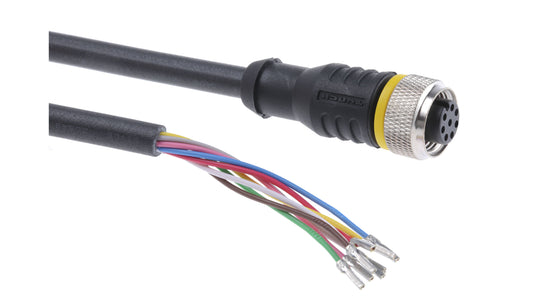 Turck Straight Female 8 way M12 to Unterminated Sensor Actuator Cable รหัส RKC8T-2/TXL