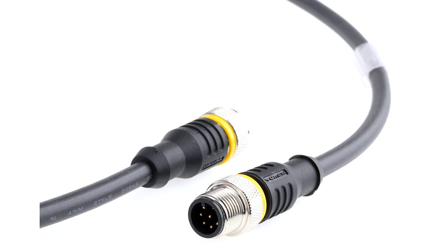 Turck Straight Female 8 way M12 to Straight Male 8 way M12 Sensor Actuator Cable รหัส RKC8T-2-RSC8T/TXL