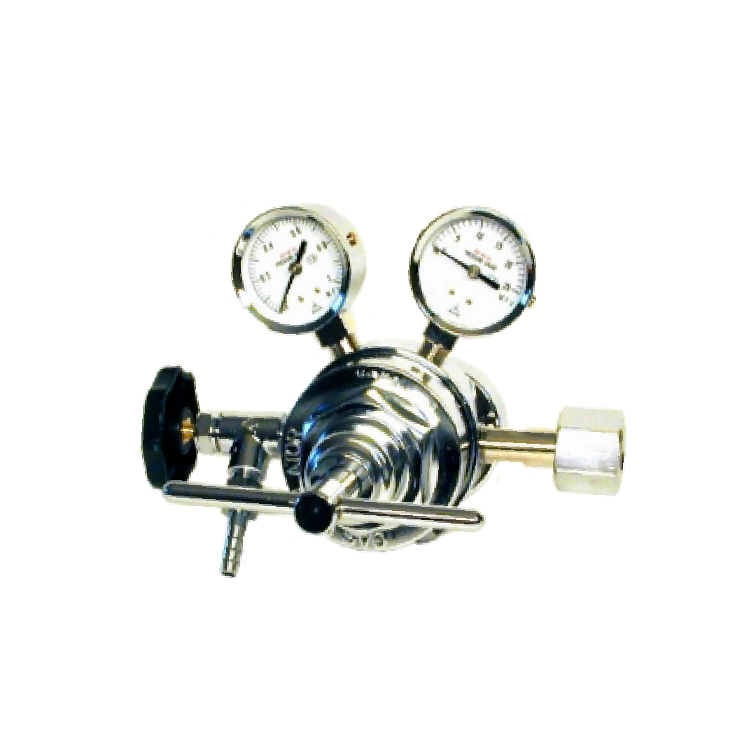 ตัวควบคุมแรงดัน Yutaka Crown FR-ⅠLS-OP Series For Cylinder, High Flow Single-Stage Pressure Regulator FR-ILS-OP 6 MPa Hose Nipple 8.5 mm